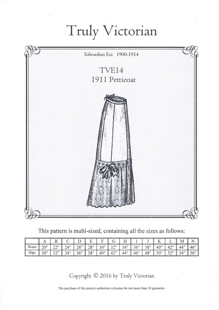 TVE 14 Petticoat 1911